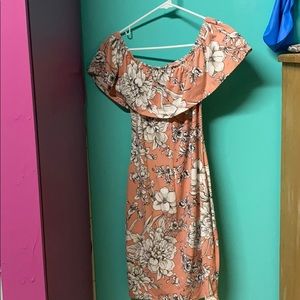 Off the shoulder flower dress